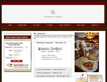 Tablet Screenshot of chophouse411.com